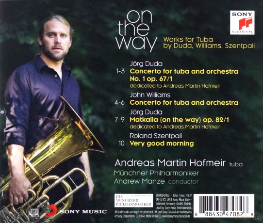 Andreas Martin Hofmeir: On the Way - Works for Tuba by Duda, Williams, Szentpali [CD]