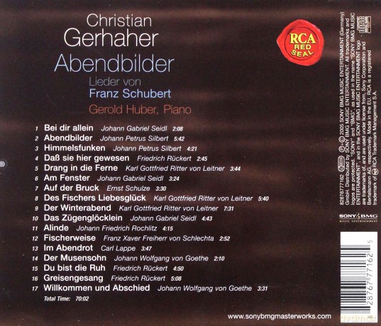 Christian Gerhaher: Schubert: Abendbilder [CD]