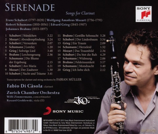 Fabio Di Casola: Serenade - Songs For Clarinet [CD]