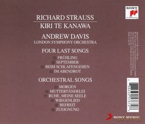 Kiri Te Kanawa: Strauss: Four Last Songs [CD]