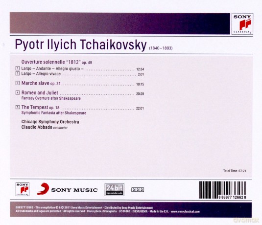 Claudio Abbado: Tchaikovsky: 1812 Overture, Op. 49; Marche Slave, Op. 31 [CD]