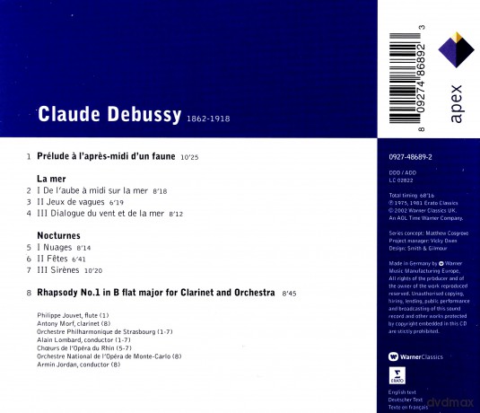 Alain Lombard/Armin Jordan: Debu: La Mer/Prelude De L'apres [CD]