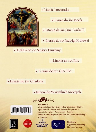 Litanie do świętych śpiewane (twarda) [CD]