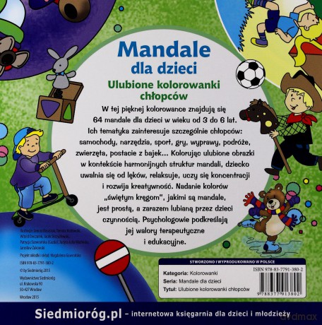 Ulubione kolorowanki chłopców. Mandale dla dzieci [KSIĄŻKA]