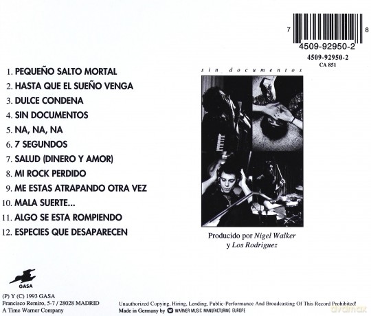 Los Rodriguez: Sin Documentod [CD]