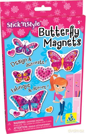 Zestaw do wyklejania. Mini magnesy motyle