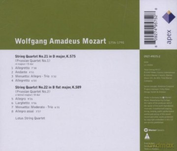 Lotus Quartet: Mozart: Streichquartett Nr.21+22 [CD]