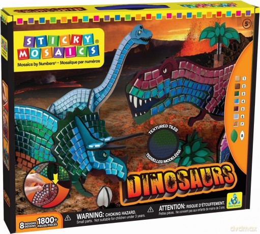 Zestaw do wyklejania. Obrazki 3D dinozaury