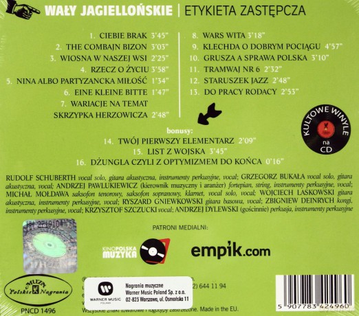 Wały Jagiellońskie: Etykieta Zastępcza [CD]