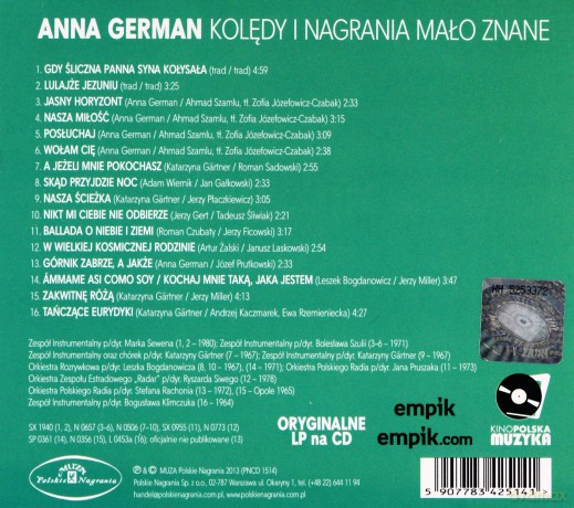 Anna German: Kolędy i nagrania mało znane [CD]