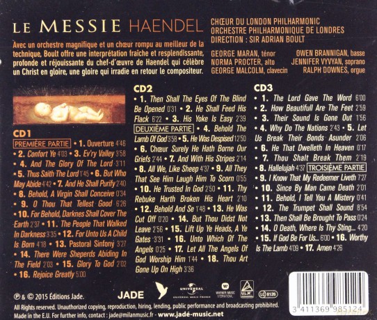 G.F. Haendel: Haendel: Le Messie [3CD]