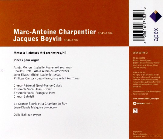 Jean-Claude Malgoire: Char: Messe A Quatre Choeurs [CD]