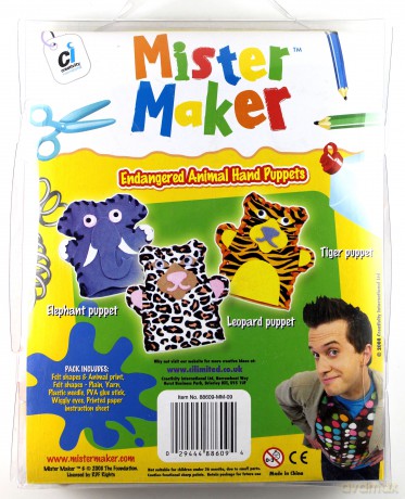 Pan Robótka. Dzikie Zwierzęta. Zestaw Pacynki Na Dłonie - Mister Maker