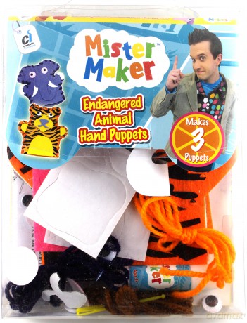 Pan Robótka. Dzikie Zwierzęta. Zestaw Pacynki Na Dłonie - Mister Maker