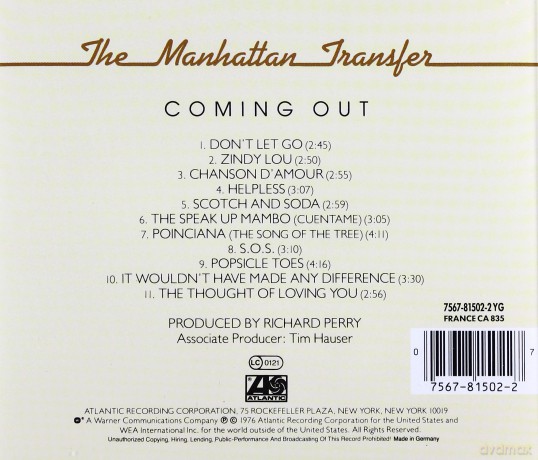 Manhattan Transfer: Coming Out [CD]