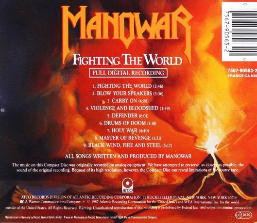 Manowar: Fighting The World [CD]