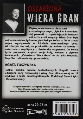 Oskarżona. Wiera Gran - Agata Tuszyńska [AUDIOBOOK] [CD-MP3]