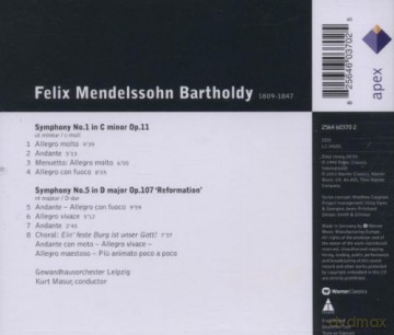 Kurt Masur/Gewandhausorch.Leipzig: Mend: Sinfonien Nr.1+5 [CD]