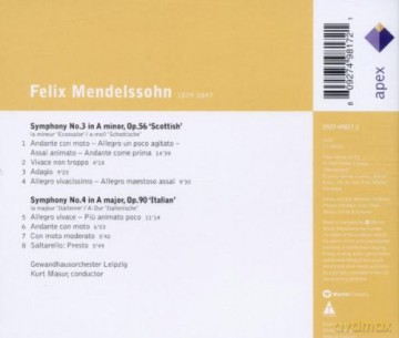 Kurt Masur/Gol: Mend: Sinfonien Nr.3+4 [CD]