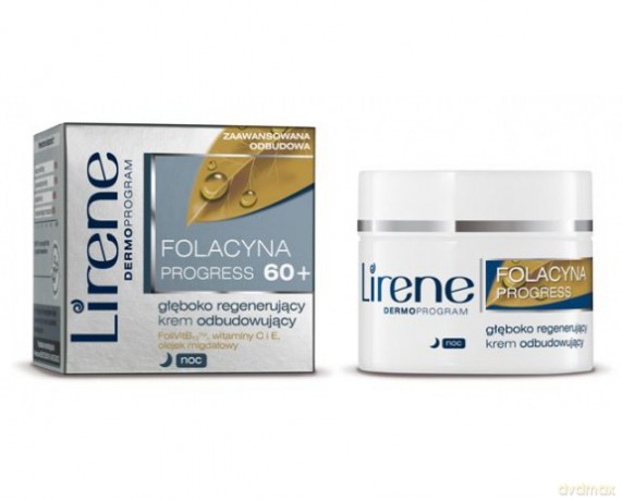 Lirene Folacyna Progres 60+ Głęboko regenerujący krem odbudowujący na noc