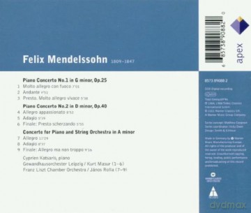Kurt Masur/Gol: Mendelssohn: Piano Conc.1&2,Conc.F.Pia [CD]