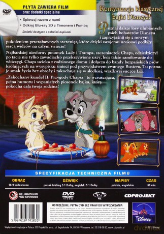 Zakochany kundel 2: Przygody Chapsa (Disney) [DVD]