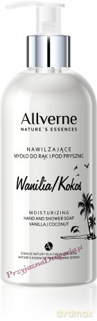 Allverne Nature's Essences - Mydło do rąk i pod prysznic Wanilia-Kokos 300 ml