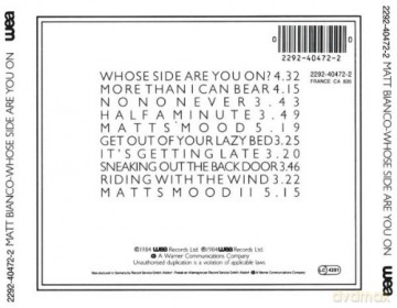 Matt Bianco: Who's Side Are You On [CD]