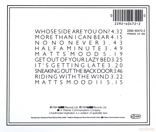 Matt Bianco: Who's Side Are You On [CD]
