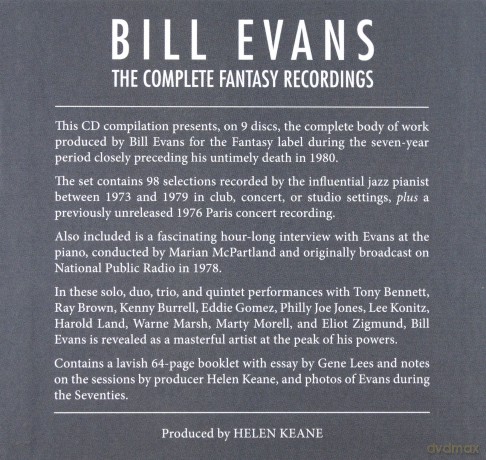 Bill Evans: Complete Fantasy Recordings [9CD]