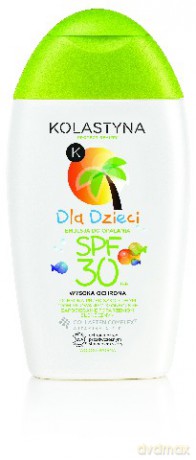 Kolastyna Opalanie: Wodoodporna Emulsja do opalania SPF 30 (dla dzieci) 150 ml