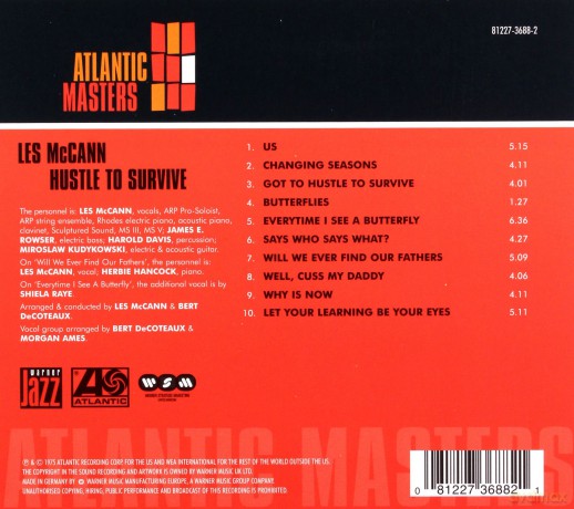 Les McCann: Hustle To Survive (digipack) [CD]