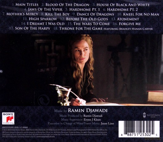 Game of Thrones Season 5 soundtrack (Gra o Tron) (Ramin Djawadi) [CD]