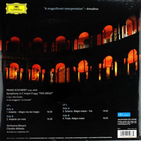 Claudio Abbado: Schubert The Great C Major Symhpony [2xWinyl]