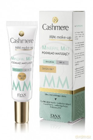 Dax Cosmetics Cashmere: Mineral Mat make-up (średni beż) 30 ml