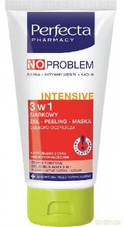 Dax Cosmetics Perfecta No Problem Intensive: Żel -peeling-maska 3w1, głęboko oczyszczający 140 g