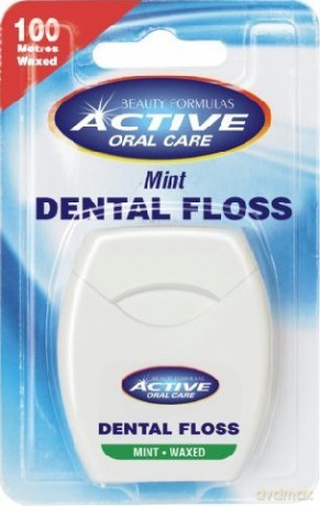 Beauty Formulas: Active Oral Care - Nić dentystyczna, miętowa, woskowana
