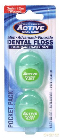Beauty Formulas: Active Oral Care - Nić dentystyczna (Travel Size) 2 x 12 m