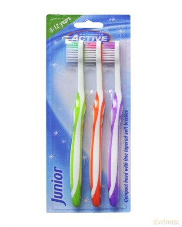 Beauty Formulas: Active Oral Care - Szczoteczka Junior (8-12 lat) (1 opakowanie 3 sztuki)