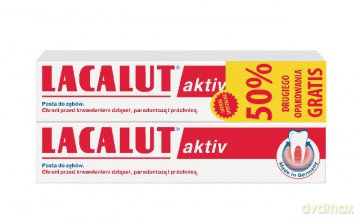 Lacalut: Pasta do zębów Activ paradontoza 75 ml + druga 50%