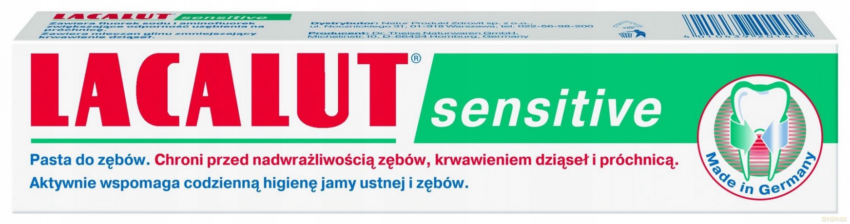 Lacalut: Pasta do zębów - Sensitive do wrażliwych zębów 75 ml