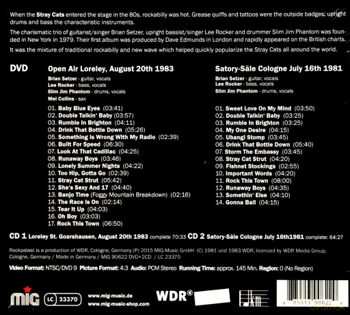Stray Cats: Live At Rockpalast [2CD]+[DVD]