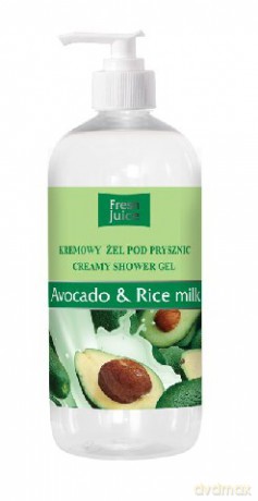 Fresh Juice: Żel pod prysznic kremowy Avocado i Mleko Ryżowe 500 ml