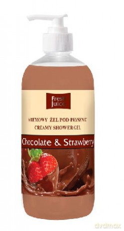 Fresh Juice: Żel pod prysznic kremowy Czekolada i Truskawka 500 ml