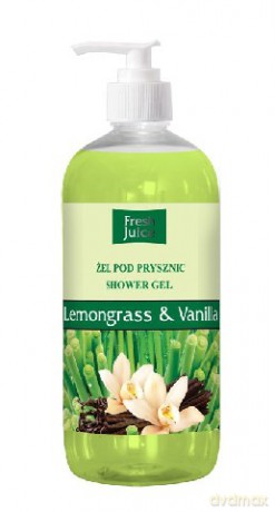 Fresh Juice: Żel pod prysznic Trawa Cytrynowa i Wanilia 500 ml