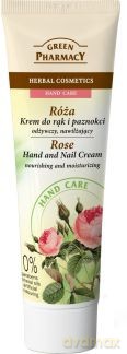 Green Pharmacy: Krem do rąk i paznokci, Róża (odżywczo-nawilżający) 100 ml