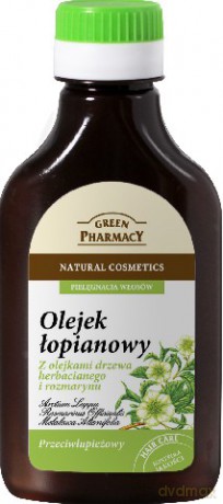 Green Pharmacy: Olejek łopianowy z olejkami Drzewa herbacianego i Rozmarynu (przeciwłupieżowy)