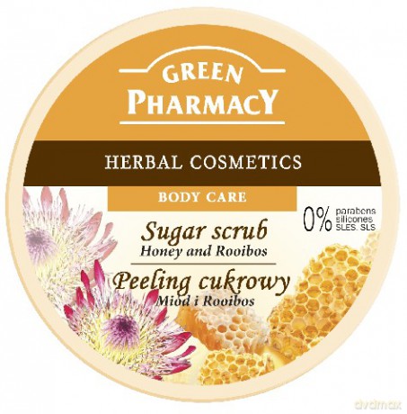 Green Pharmacy: Peeling cukrowy - Miód, Rooibos 300 ml