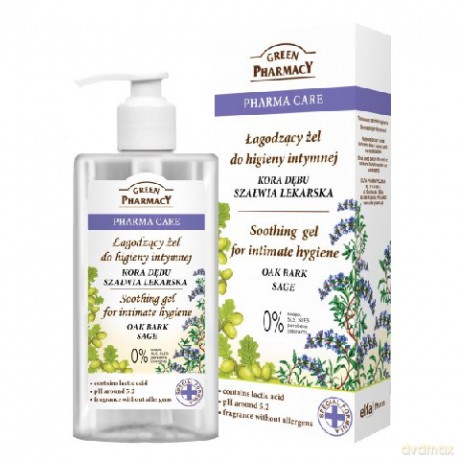 Green Pharmacy Pharma Care: Żel do higieny intymnej łagodzący - Kora Dębu, Szałwia 300 ml