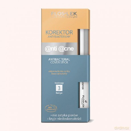 Floslek Anti Acne: Program Antybakteryjny - Antybakteryjny Korektor (Beżowy) (03)